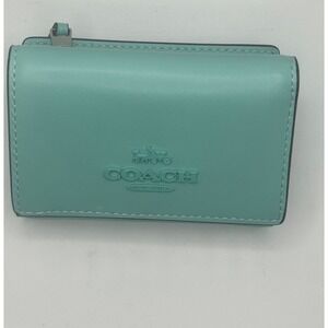 Coach NWT  Micro Wallet Faded Bleu #CP260 Leather #413